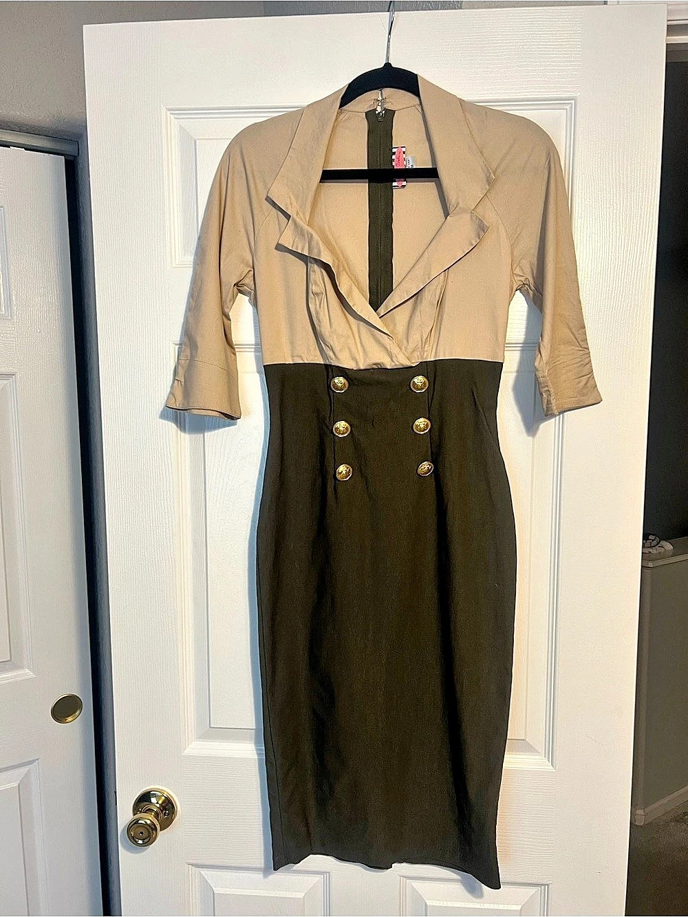 Pink Couture Women's Retro Army Pinup dress